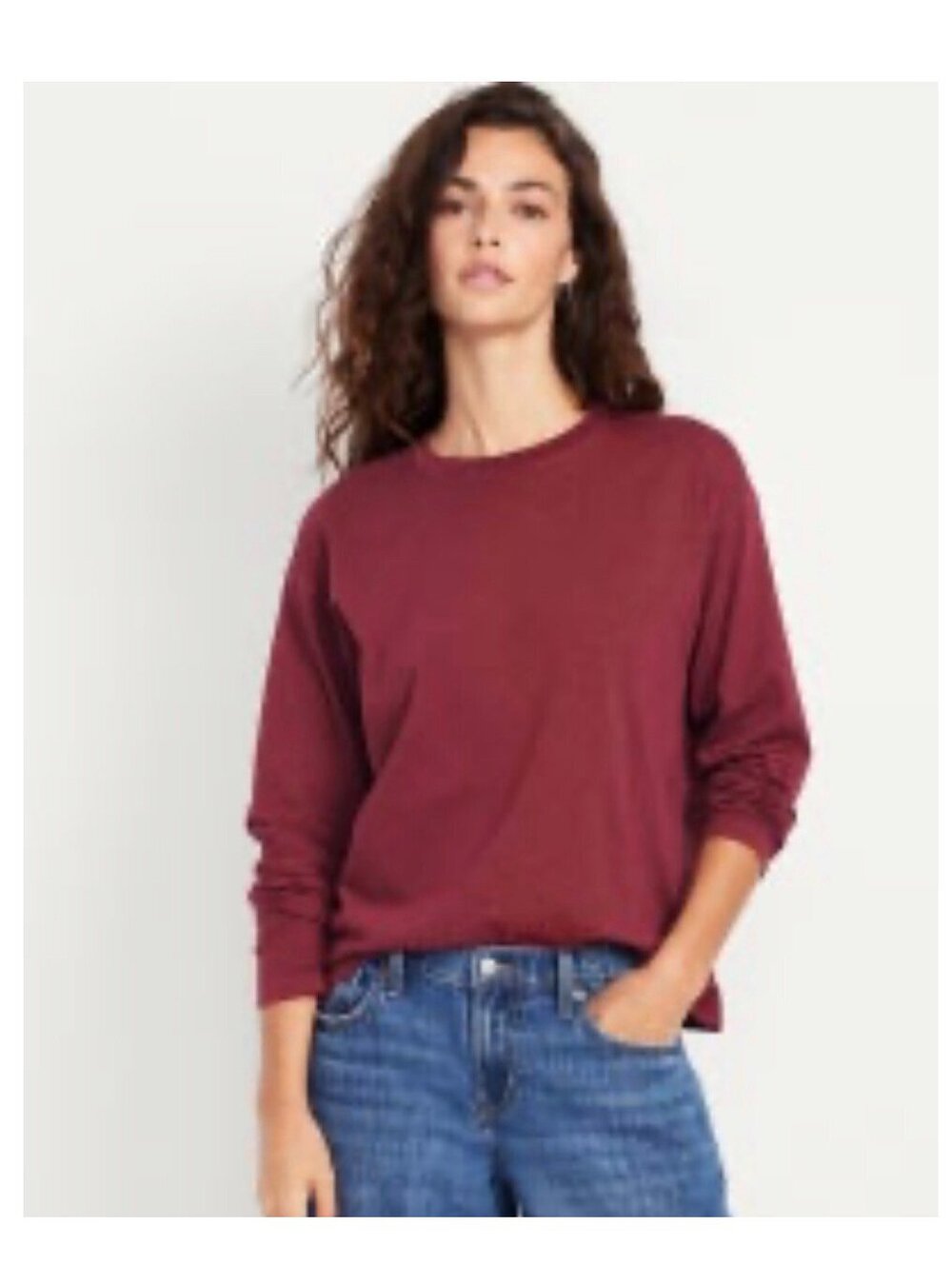 Old Navy Vintage Crew-Neck T-Shirt Long Sleeve Lg